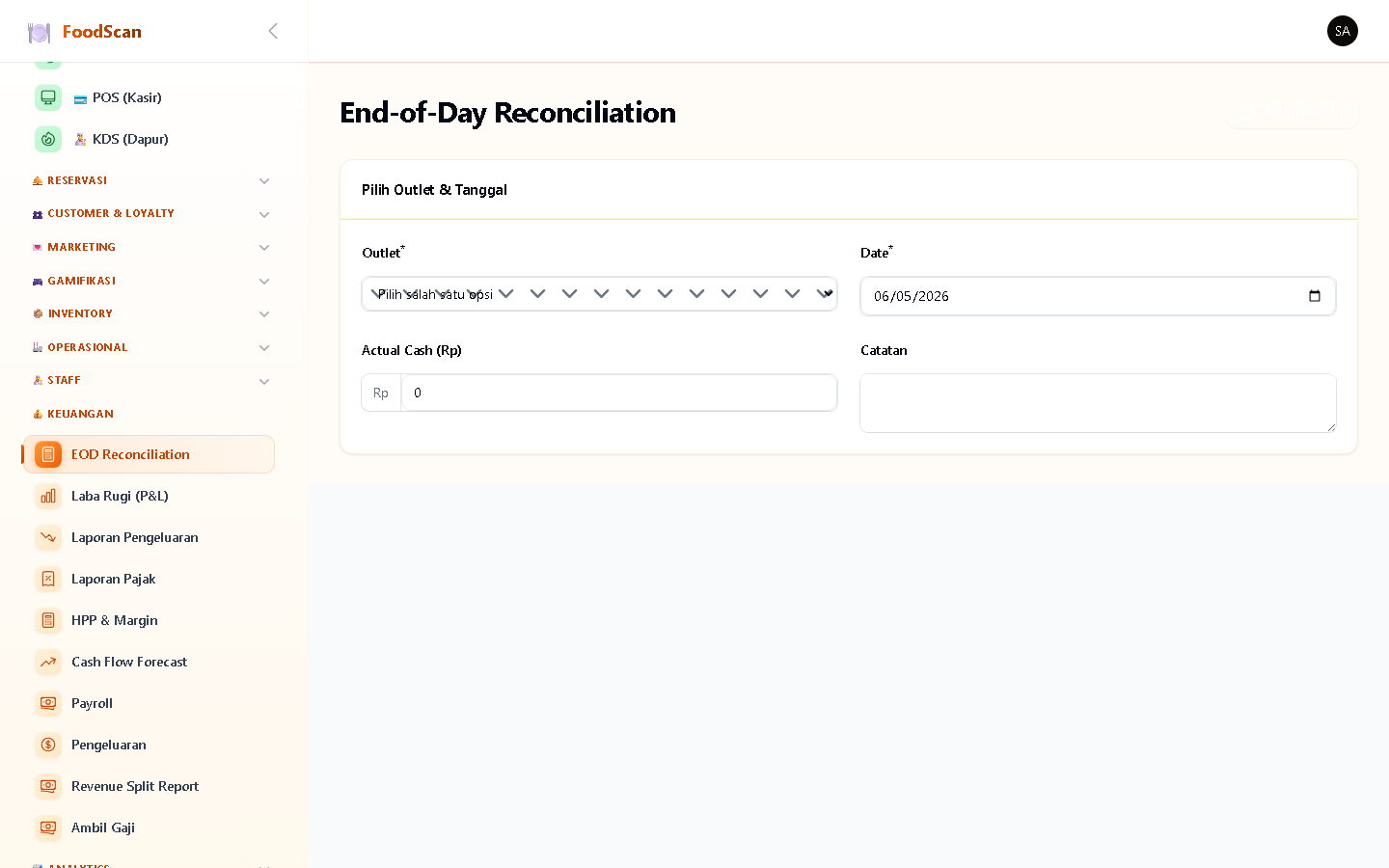 End-of-Day Reconciliation